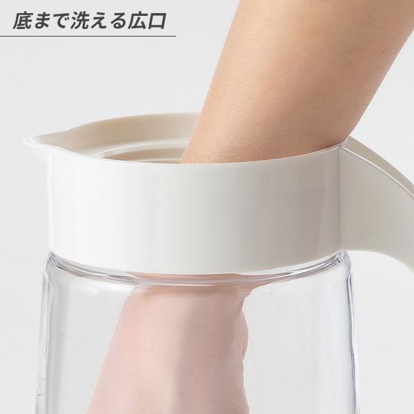 可橫放耐熱冷水壺 | 2.2L | 米白色 | TAKEYA | 日本製 | TY-140952